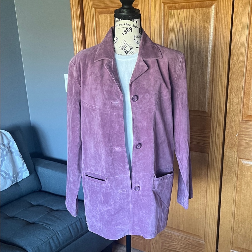 Women's Purple Suede Jacket